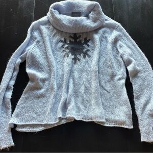 Cozy Blue Snowflake Sweater